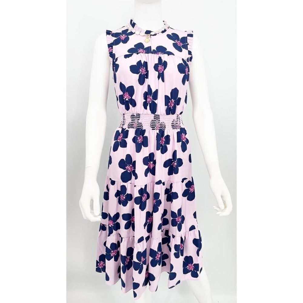 KATE SPADE NWT Mainline Floral Smocked Waist Dress SMALL - Picture 6 of 6
